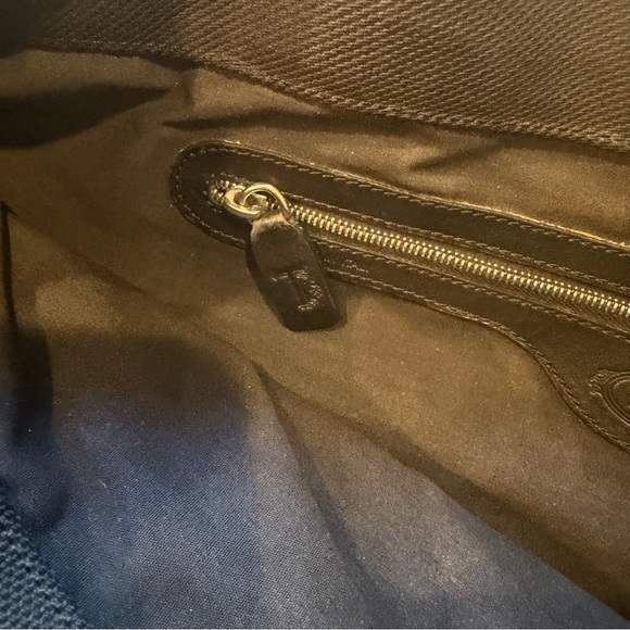 Tod’s Black Nylon Leather Trim Tote Bag Designer Luxury Shoulder Bag - Picture 9 of 12